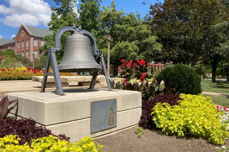 Bell on the Quad in early summer