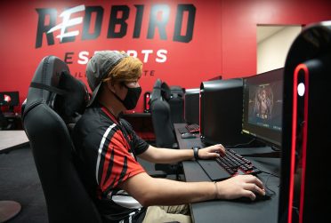 Redbird Esports student practices in The Vault