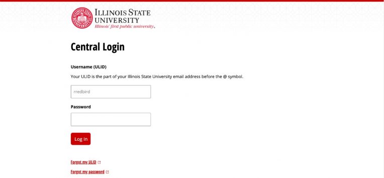 Screenshot of new Central Login screen with the ISU logo and seal at the top left followed by text boxes for user's Username (ULID) and password