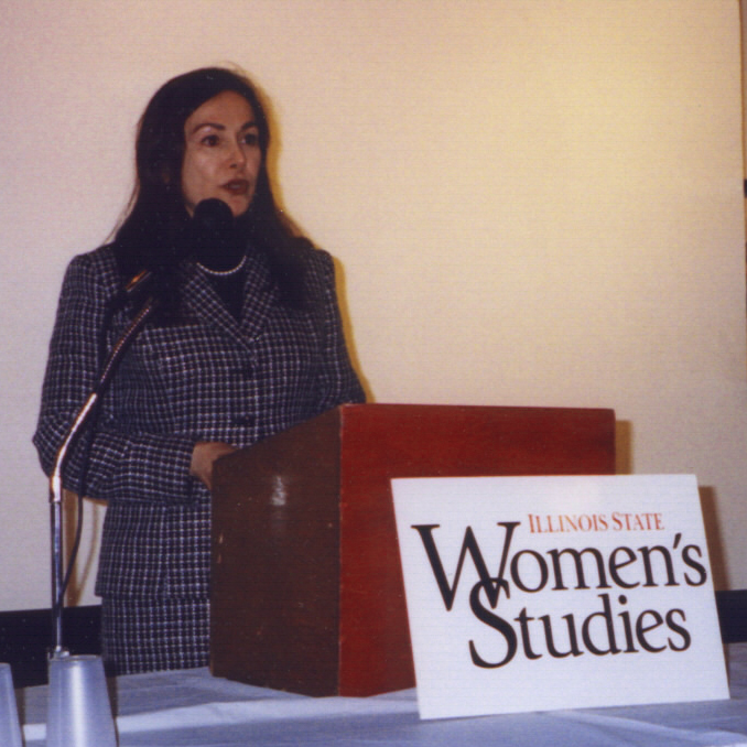 Dr. Valentine M. Moghadam speaking at the Women's Studies Symposium