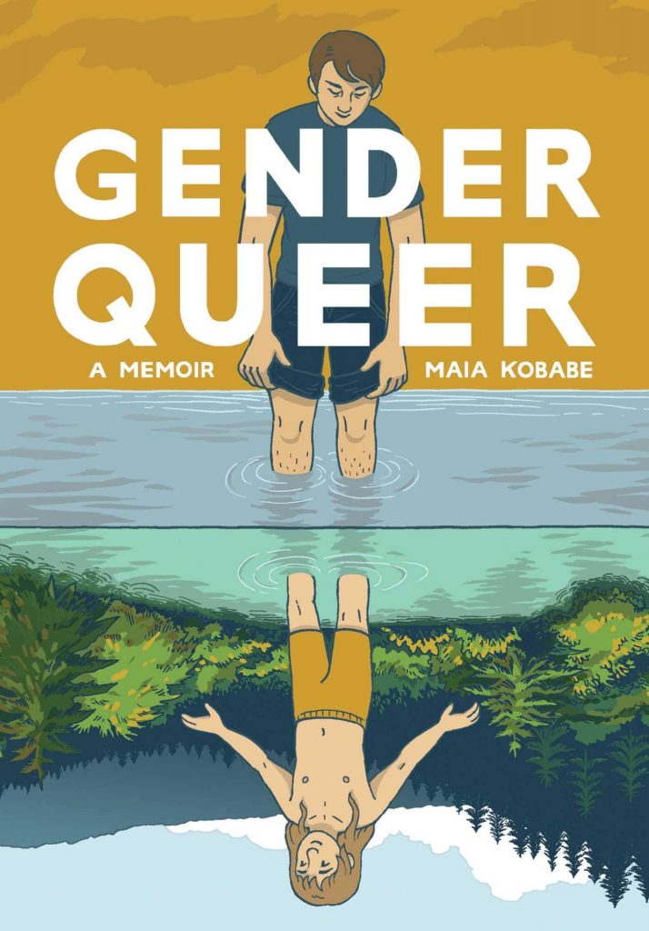 cover of the book Gender Queer with the qwords Gender Queer, A Memoir, by Maia Kobabe