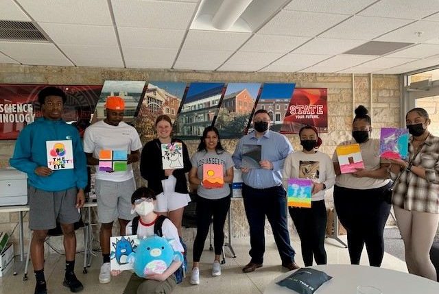 Students involved in Make it Matter host a Paint and Sip event to aid students' mental health.