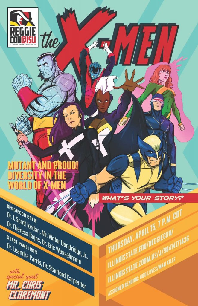 poster with superheroes and title 'the X-men'