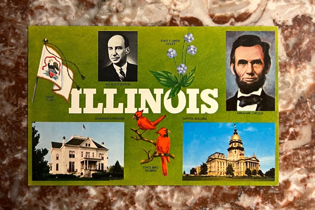collage of prominent Illinois people and places