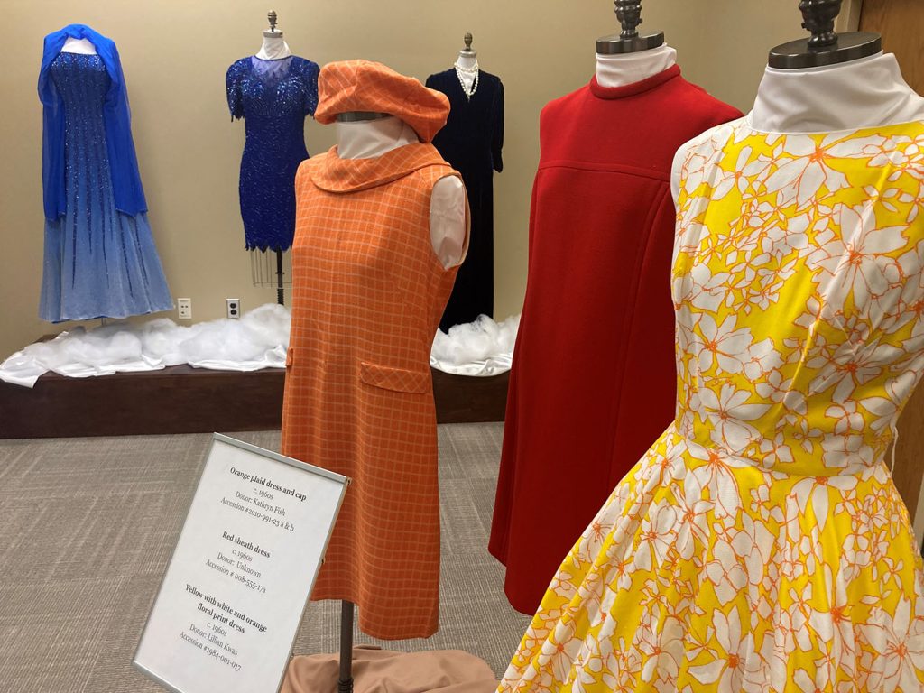 Dresses in gallery exhibition