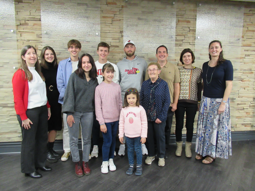 Ludovic Le Moigne and family meets with current students and staff