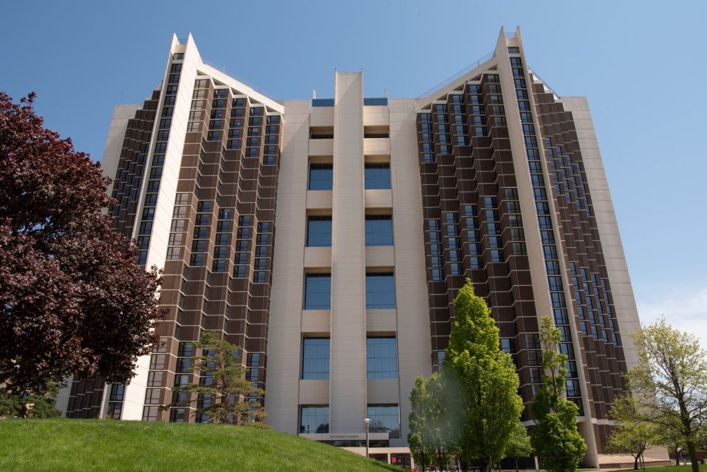 Watterson Towers, a residence hall at Illinois State University.