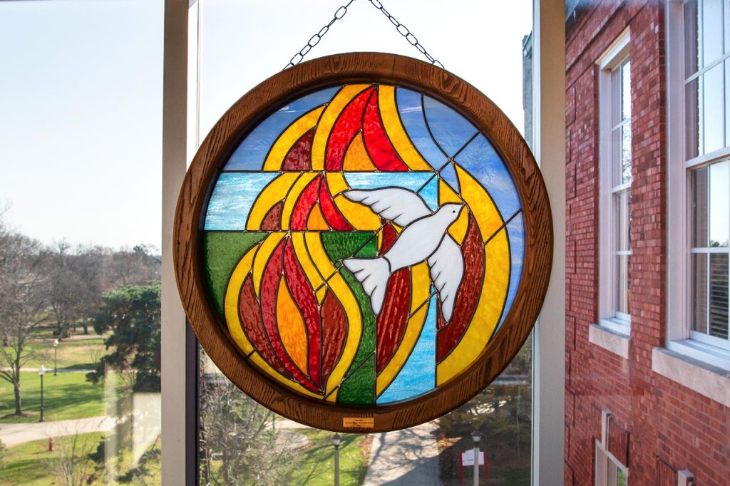 MCN stained glass window