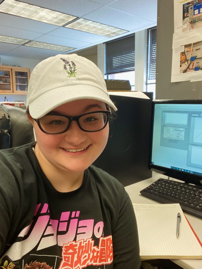 Last summer Rebecca worked on analyzing dopamine and collecting dopamine signals.