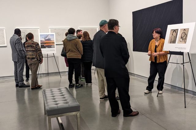 The work of 24 finalists was on display at the Image of Research competition exhibit February 2 at University Galleries.