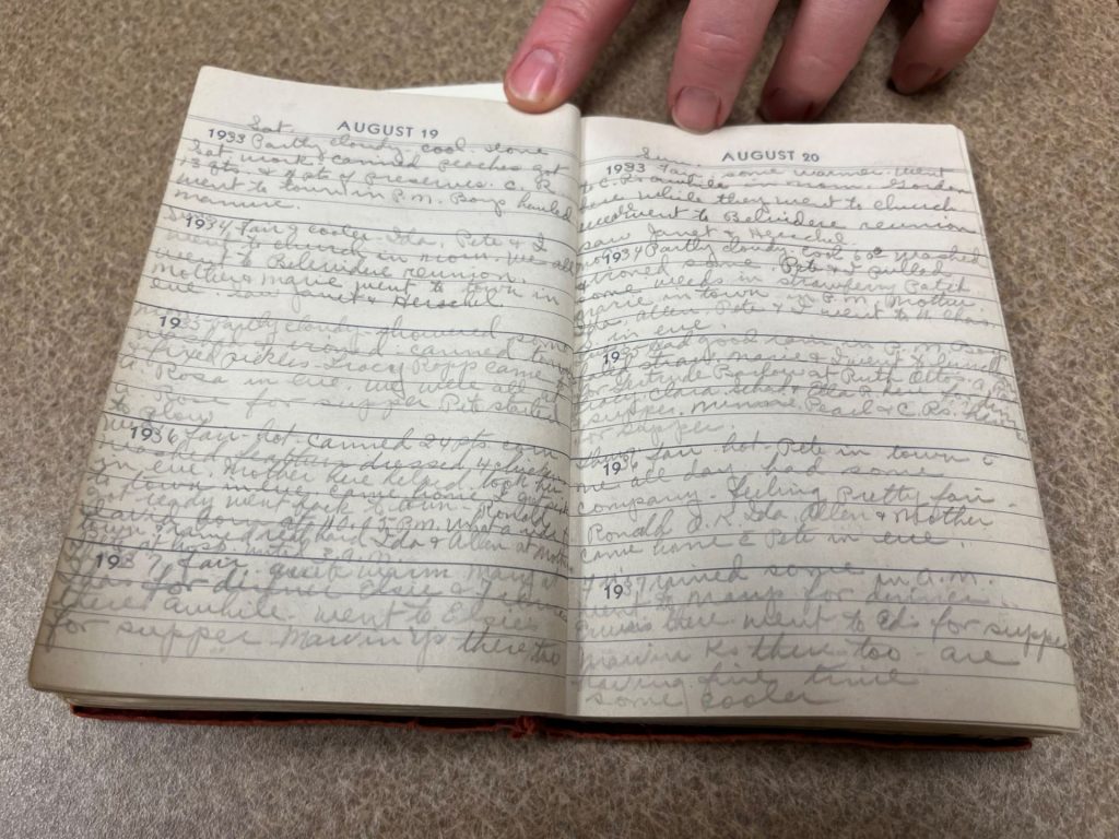 Anna Ropp's handwritten journal