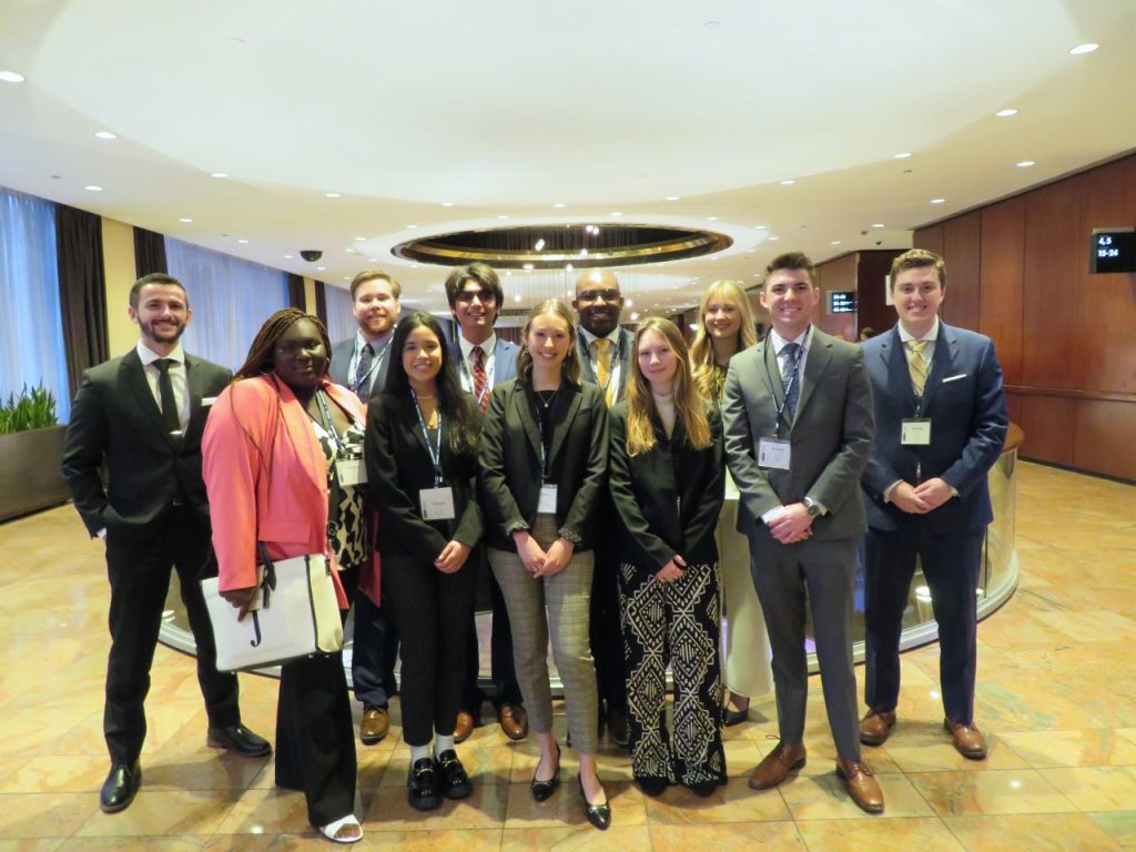 Group of students attending the Model UN Conference