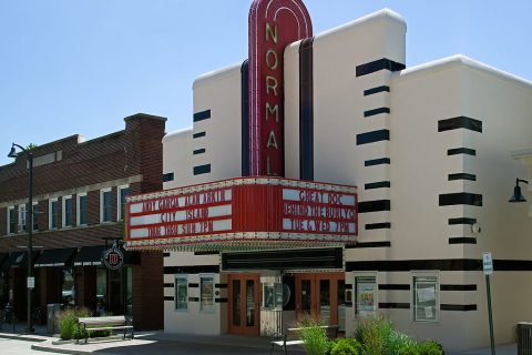 The outside of The Normal Theater located in Uptown Normal