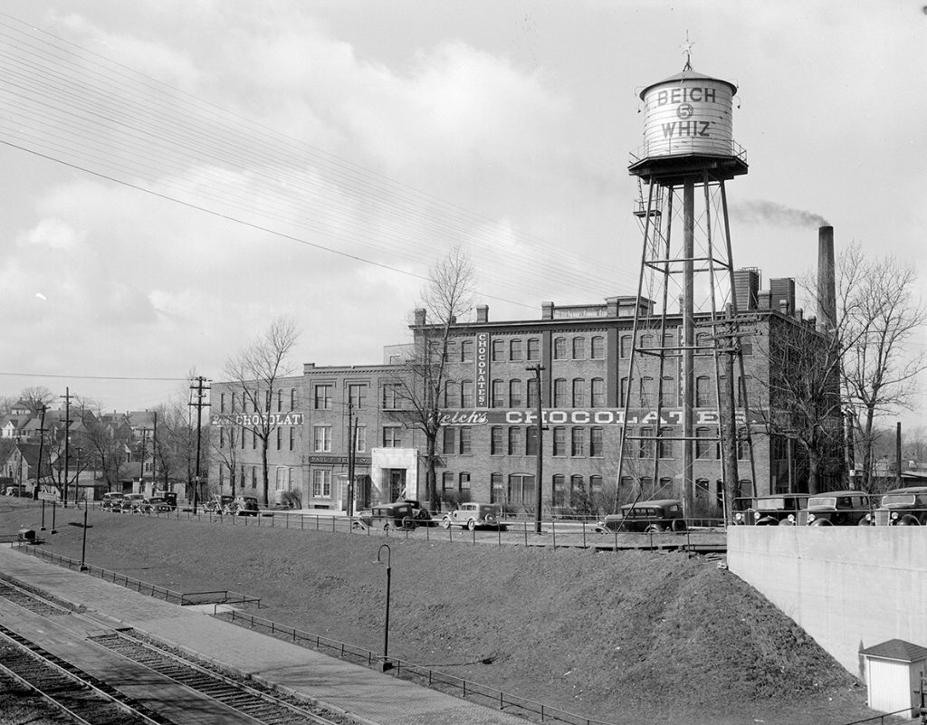 Chocolate has been produced locally for nearly 170 years, including at this Paul F. Beich Candy Co. factory, circa 1936, in Bloomington. (Photo/McLean County Museum of History)