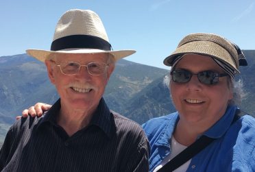 Husband and wife Willard and Anita Bohn vacationing in Delphi, Greece.