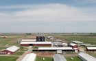birds eye view of farm