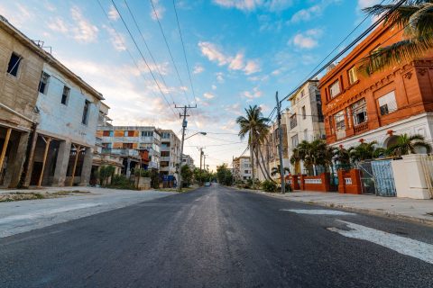A street view of a Cuban city