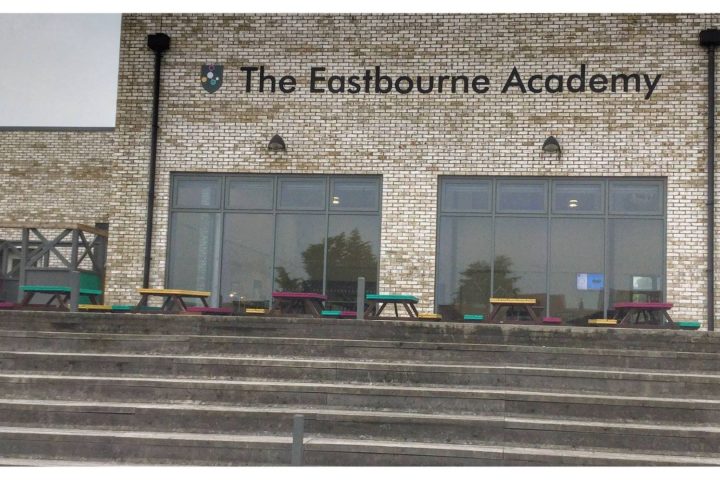 image of an English school's front steps