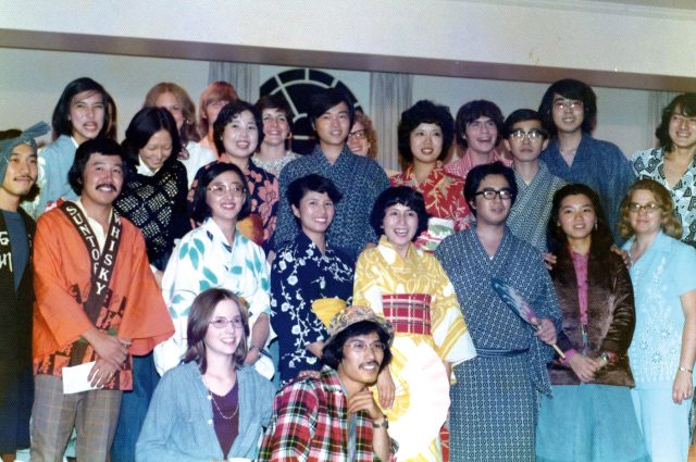Archival photo of international students