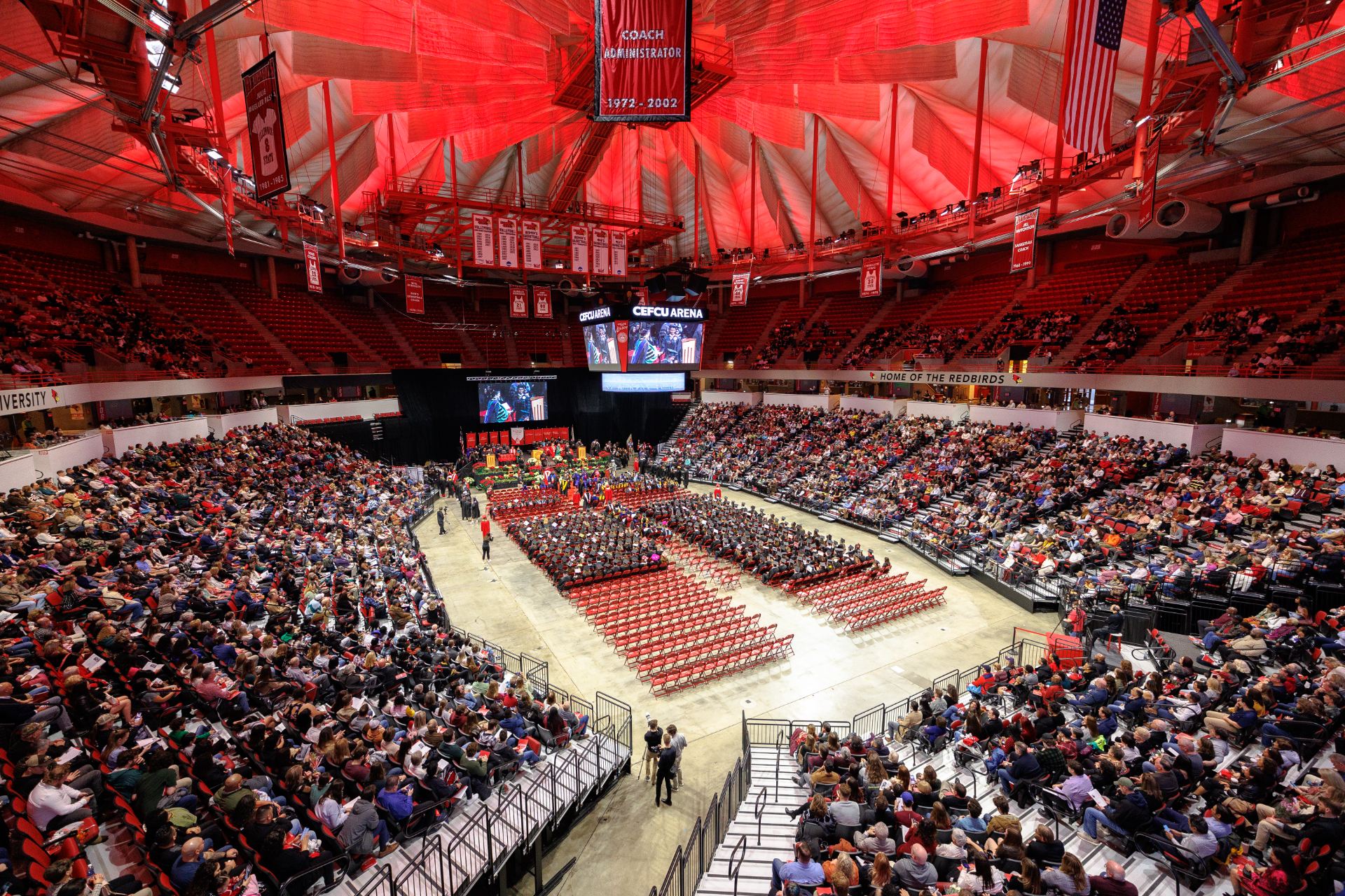 Winter commencement held inside CEFCU Arena.