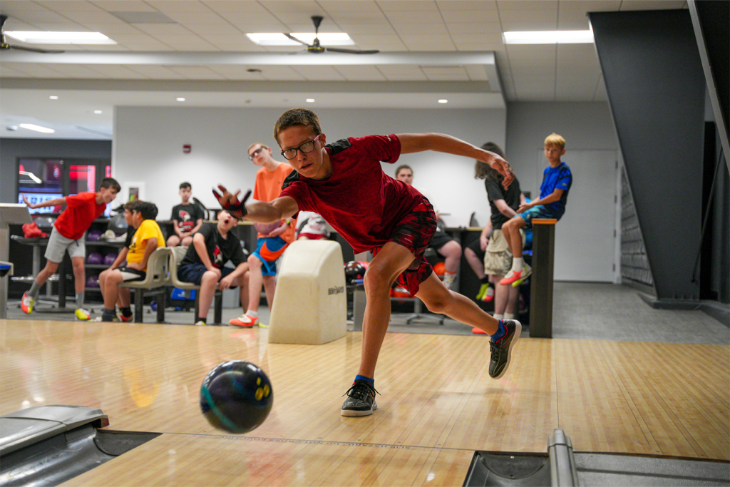 Campers bowling