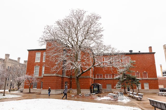 campus in winter