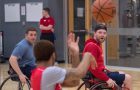 students playing Adaptapalooza's Wheelchair basketball