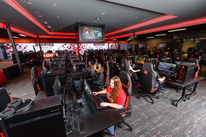 Wide-angle look at the Redbird Esports Arena