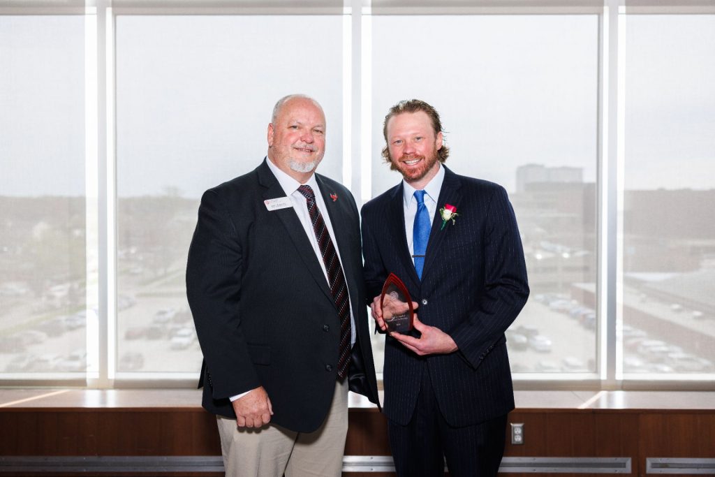KNR Inductee – Michael Brant (right), Department Chair- Brent Beggs (left).