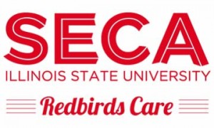 SECA logo with the words SECA: Illinois State University, Redbirds Care