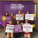 Nursing students participating at the Alzheimer's Walk