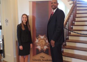 Lauren Koszyk and John Davenport at the Lincoln Academy of Illinois awards.
