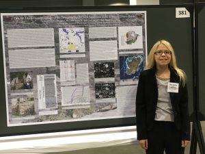 Lexi Wallenberg Presenting her poster at the Geological Society of America Conference in Denver.
