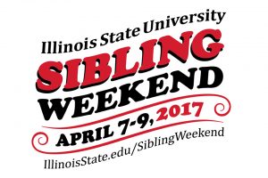 Illinois State University Sibling Weekend log with Web address and dates