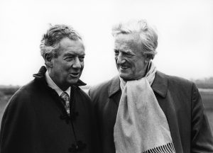 Benjamin Britten with Peter Pears in 1975. (Photo by Victor Parker. The Britten–Pears Foundation. Image courtesy of www.britten100.org.)