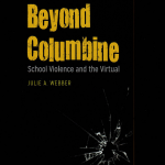 Yellow type on black background cover of book Beyond Columbine