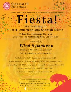 Poster for Wind Ensemble concert, Fiesta