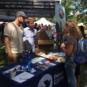 Peace Corps recruitment table