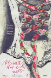 Poster for <i>All's Well That Ends Well</i> listed all performance dates. 