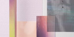 artwork of rectangles and squares painted in soft colors 