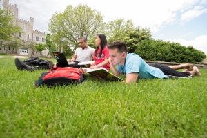 Students study on the Quad at Illinois State. Experiencing that part of student life for yourself during a campus visit can help to determine what matters most to you.