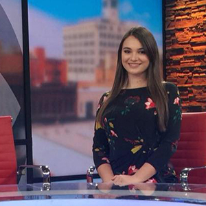 Ozarks First morning news reporter Hannah Zettl ('18)