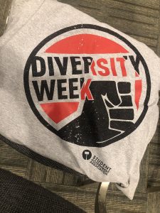 image of a Diversity Week T-shirt with the Diversity Week logo 