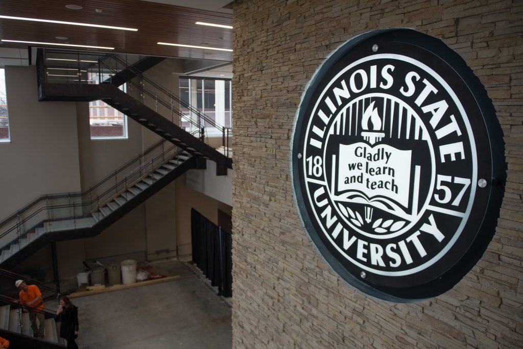 Illinois State seal in Bone Student Center.