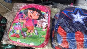 Backpacks for young students in Ghana.