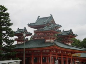 A view of the Heian Shrine in Kyoto. 