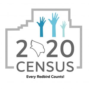2020 Census Logo Every Redbird Counts 