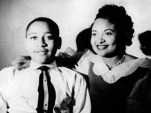 Emmitt Till with his mother, Mamie